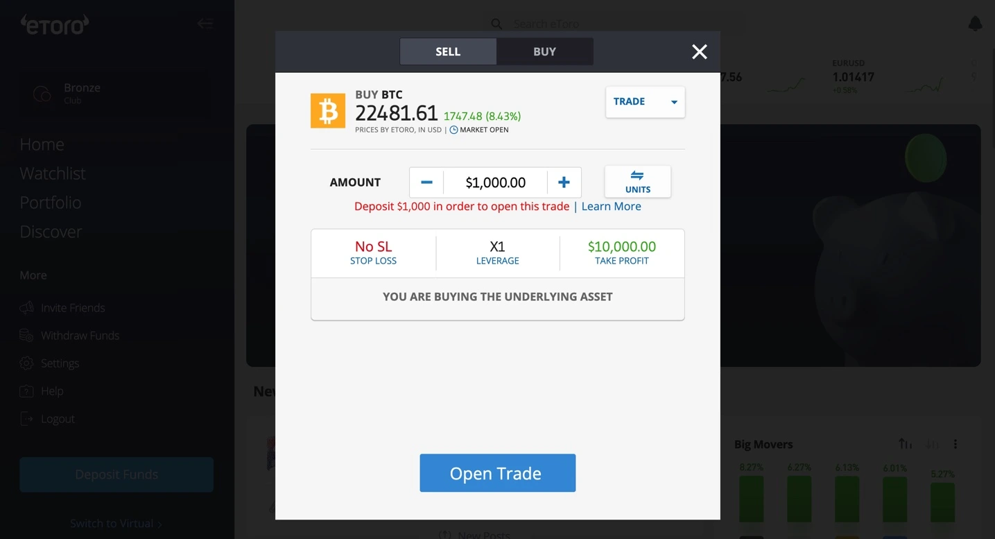 How to Buy Bitcoin (BTC) on eToro with Kutxabank.