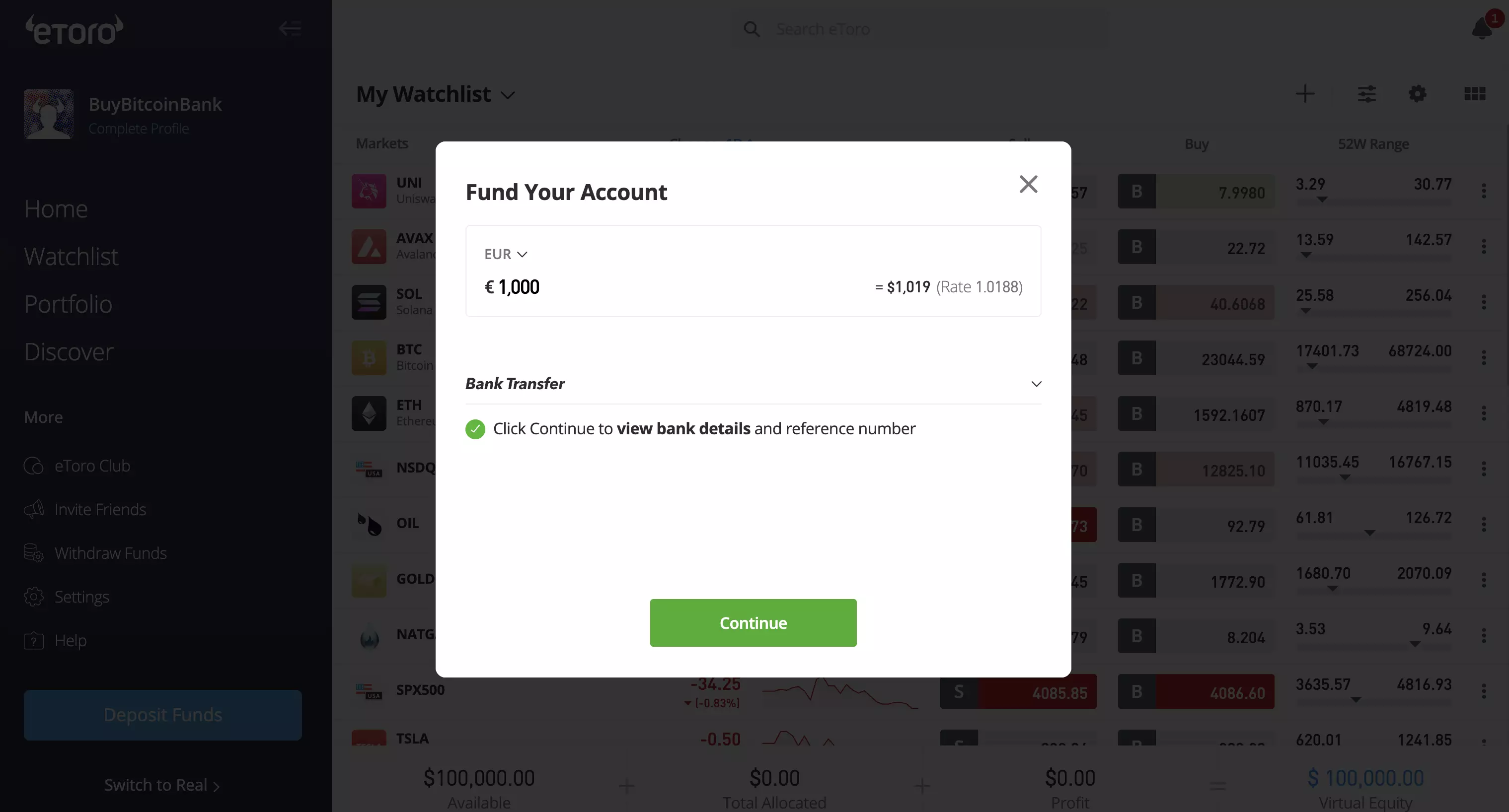 buy Crypto UniCredit