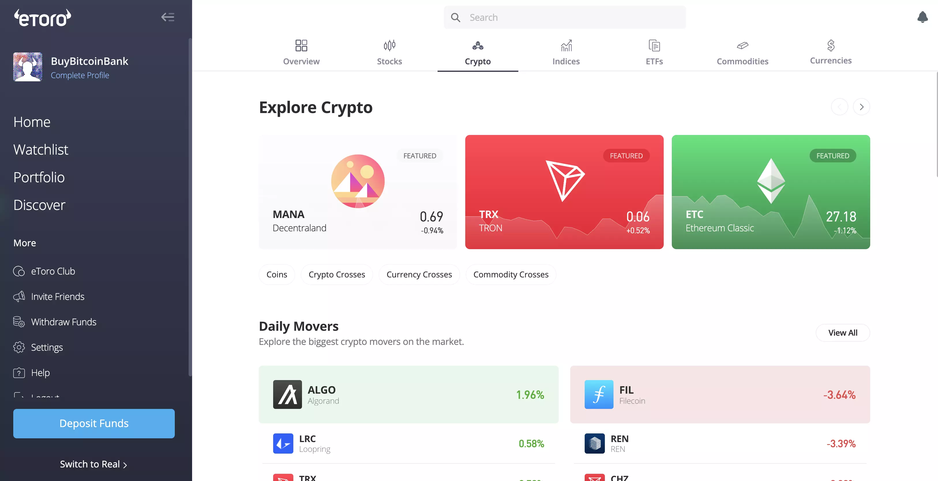 Truist Bank eToro