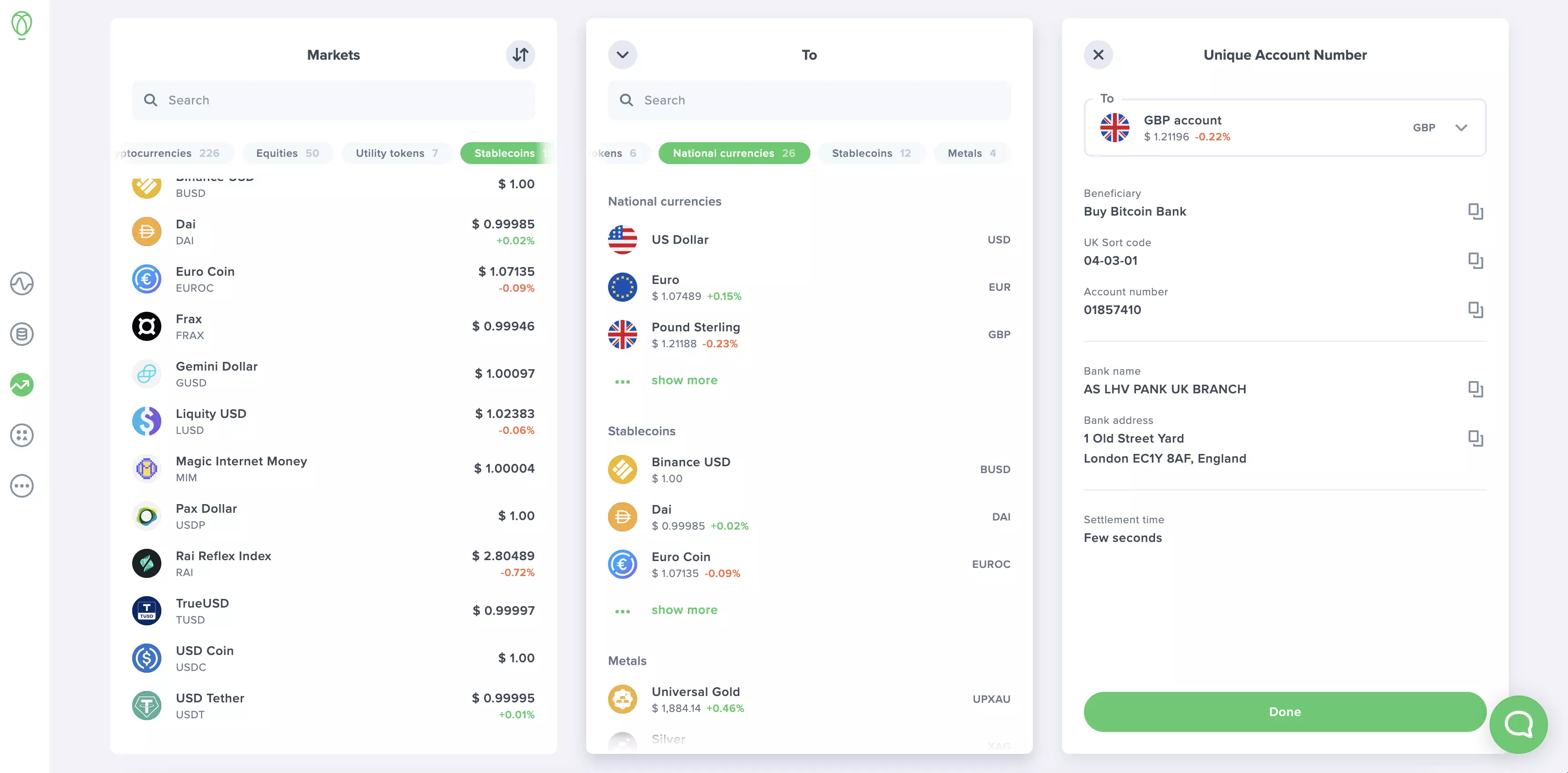 Buy USDT in UK with GBP