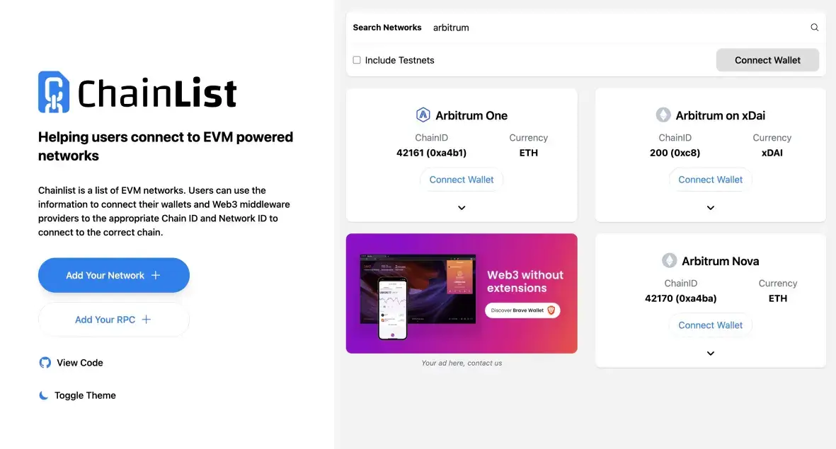 Как добавить Arbitrum One в MetaMask.