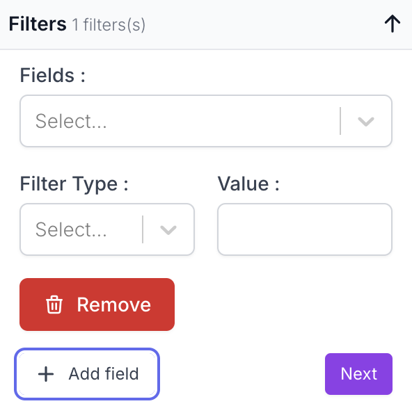 Applying filters to your data