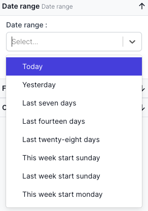 Setting the date range