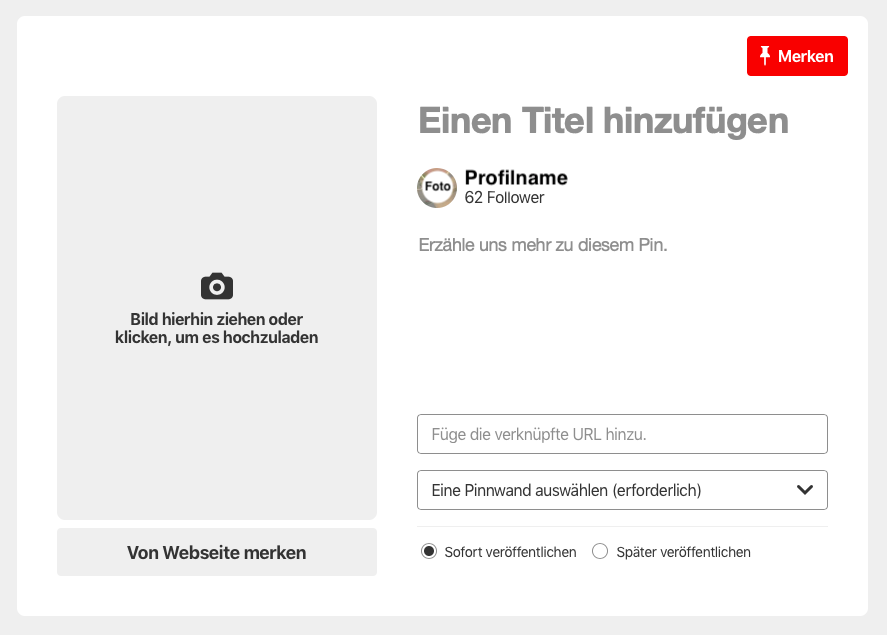 Zweiter eigener Screenshot von Pinterest