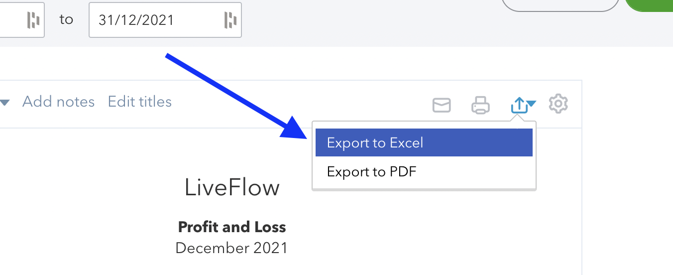 Export to Excel
