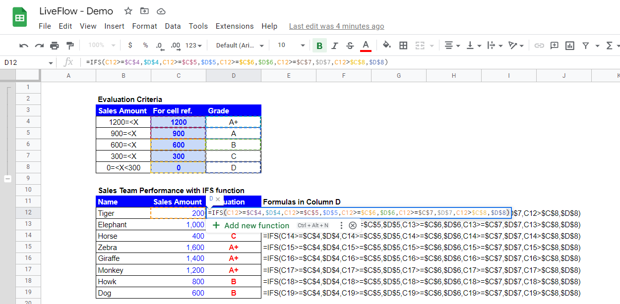 How To Use IFS Function In Google Sheets LiveFlow