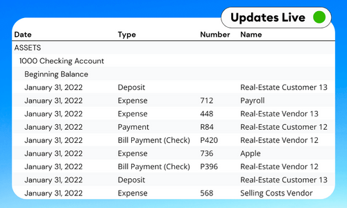 QuickBooks Balance Sheet Detail Report Template - Google Sheets & Excel