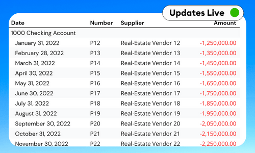 QuickBooks Bill Payments List Report Template - Google Sheets & Excel