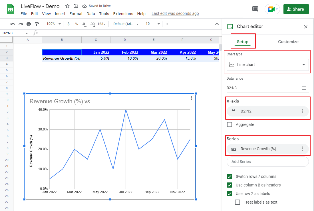 How to Add a Line in Google Sheets  