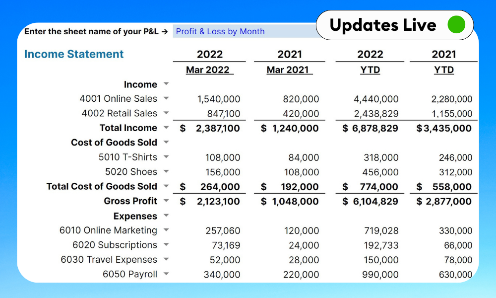 Excel Report Templates