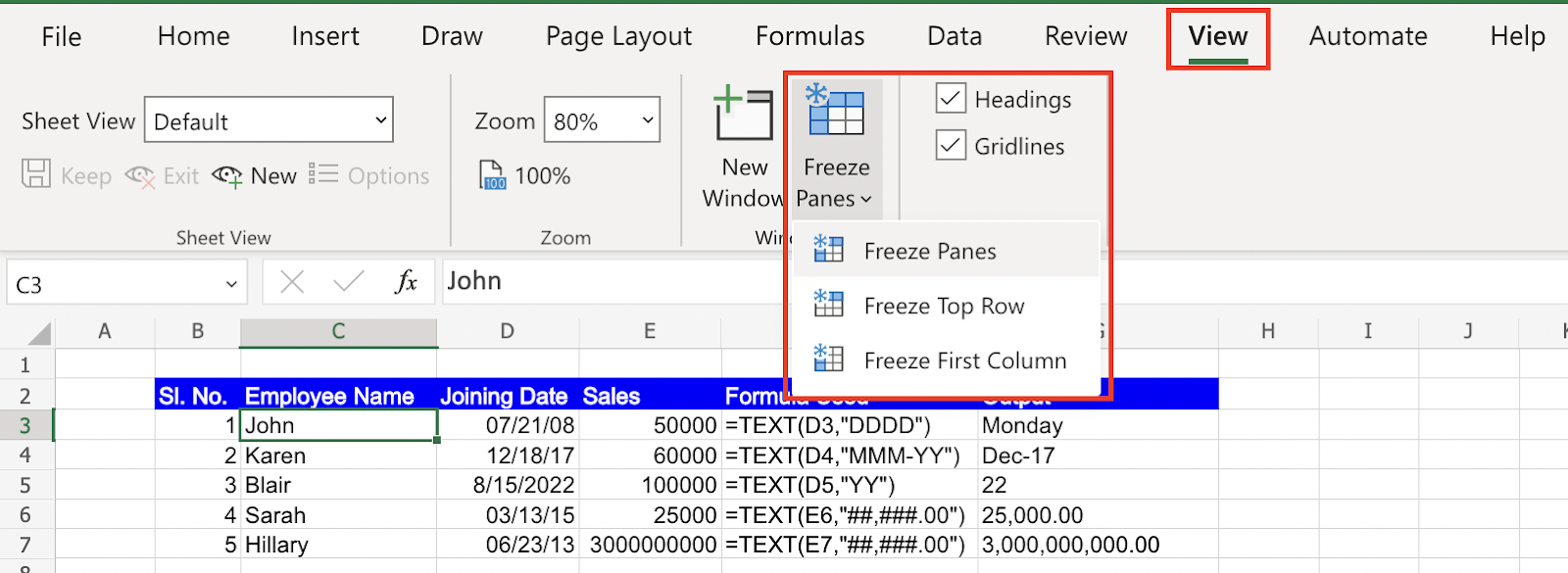 How To Freeze Panes In Excel Liveflow 6839