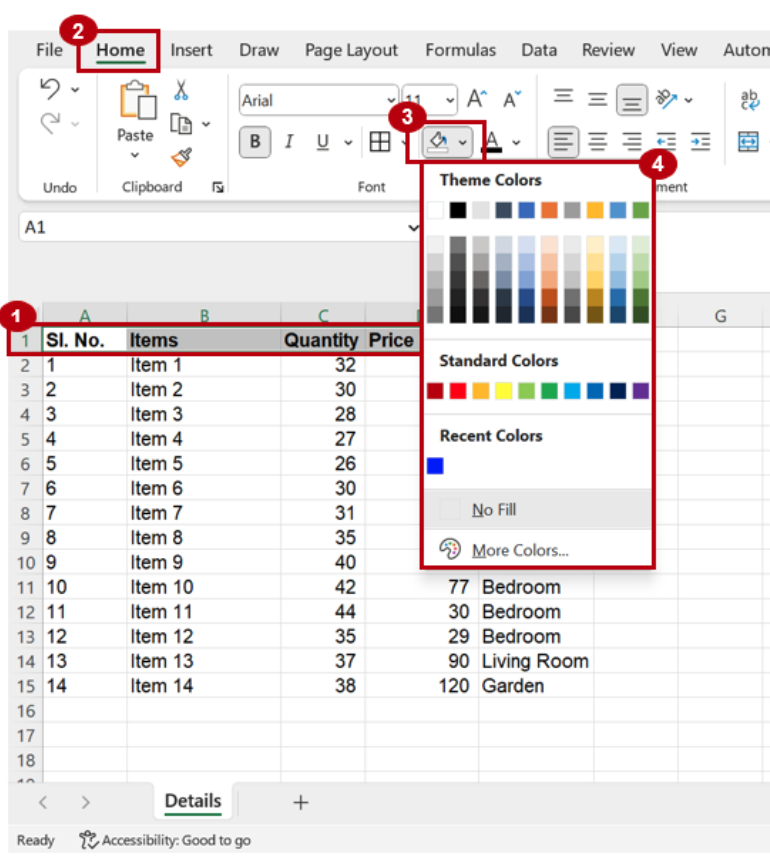 Coloring Cells in Excel (Concise How-To Guide) | LiveFlow
