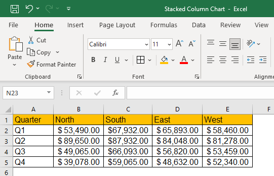 How to Create a Stacked Column Chart in Excel | LiveFlow