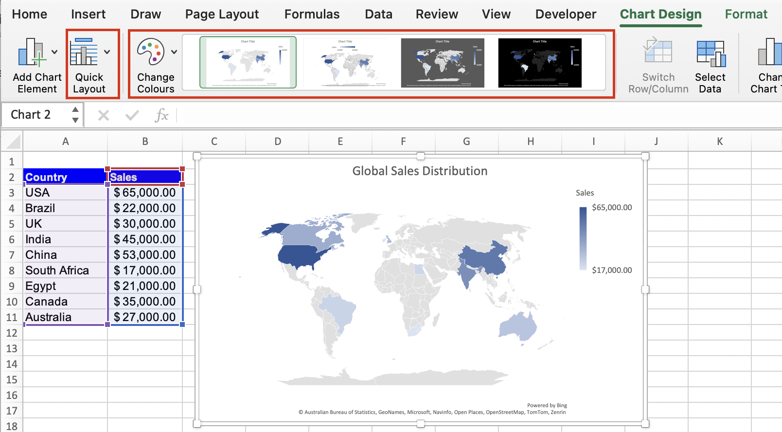 Excel Tutorial: How To Create Map Chart In Excel – FRGIY