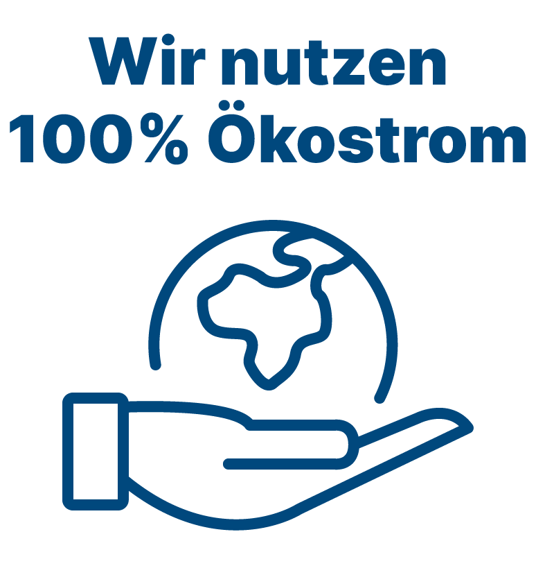 Wir nutzen 100% ökostrom