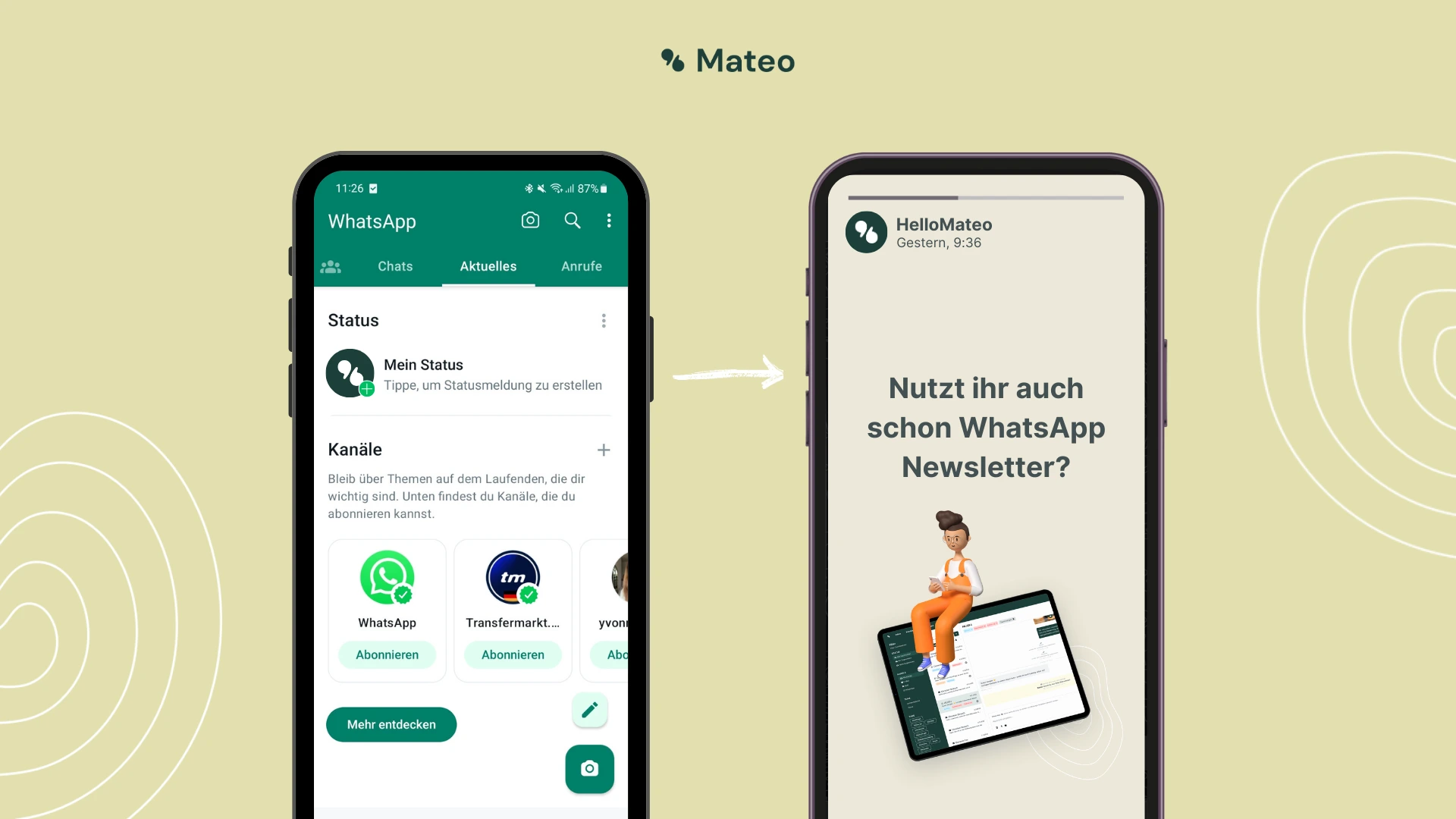 WhatsApp Business Status Keine gute Idee für Unternehmen Mateo