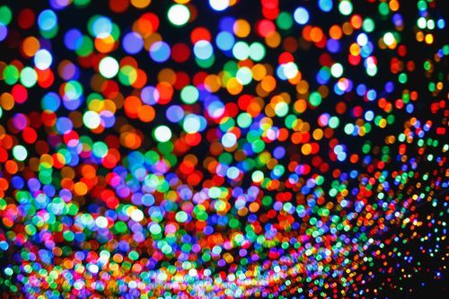 Image of multicolored blurry lights in tuel
