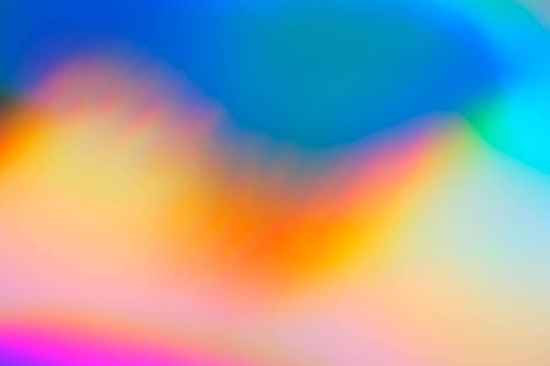 Illustration of colorful northe lights style