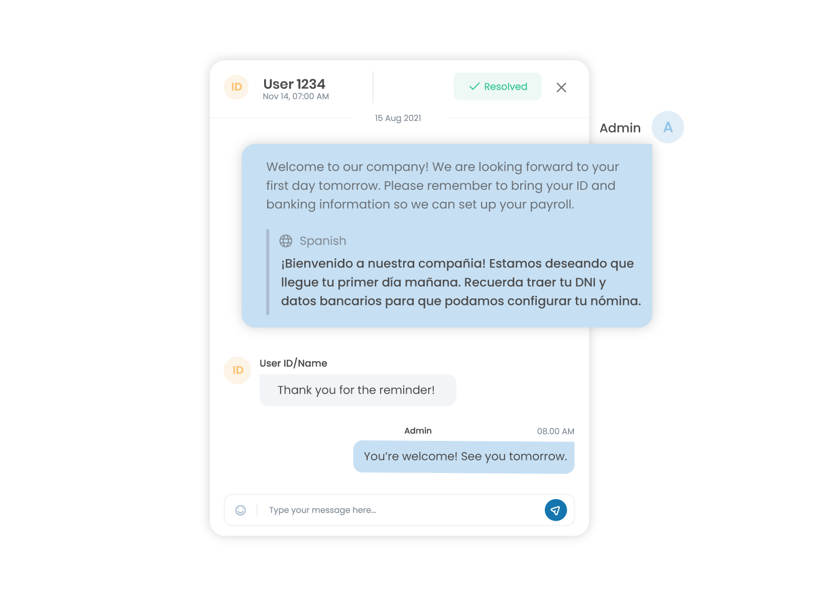 manufacturing contact messaging visual