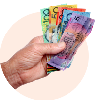 hand holding money