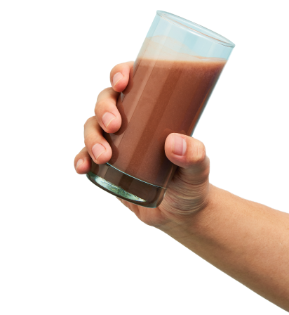 Hand holding a shake