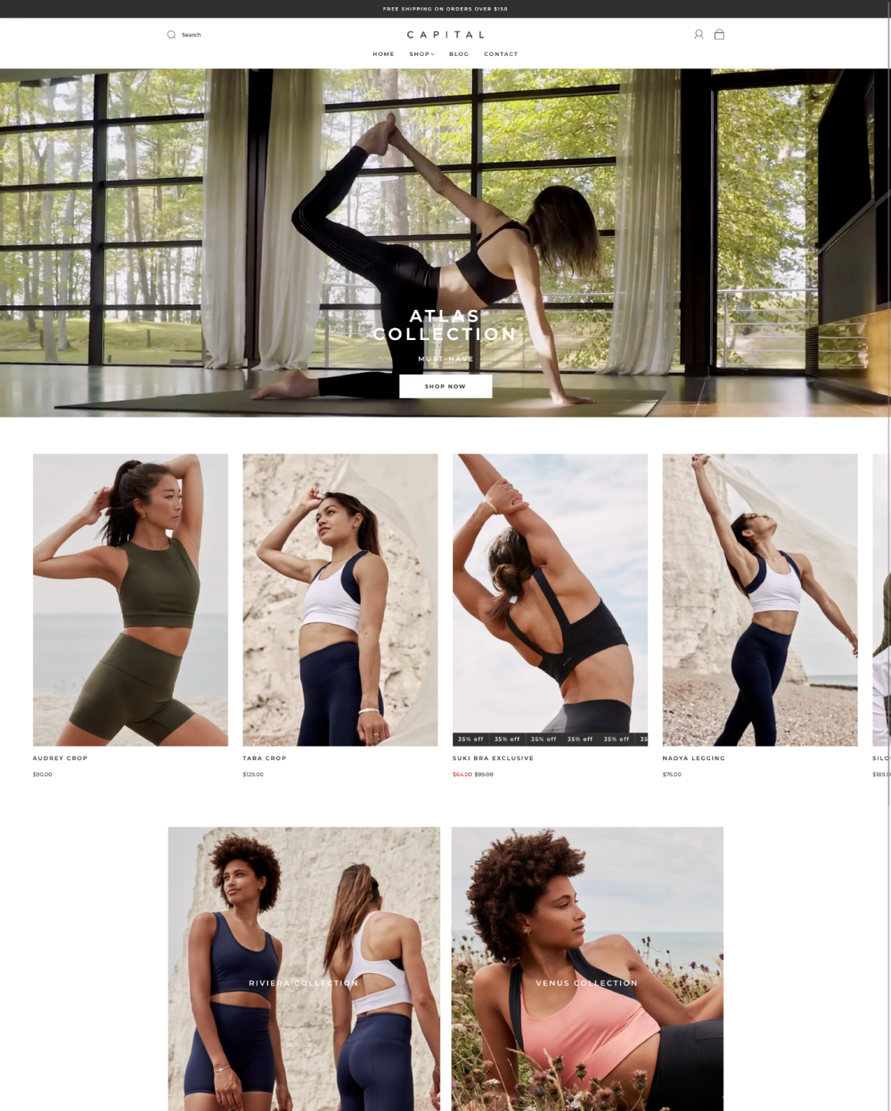 Showcase large inventories with style, speed, and precision. Capital's template is optimized for all-around powerful performance and is highly adaptable to all store types.