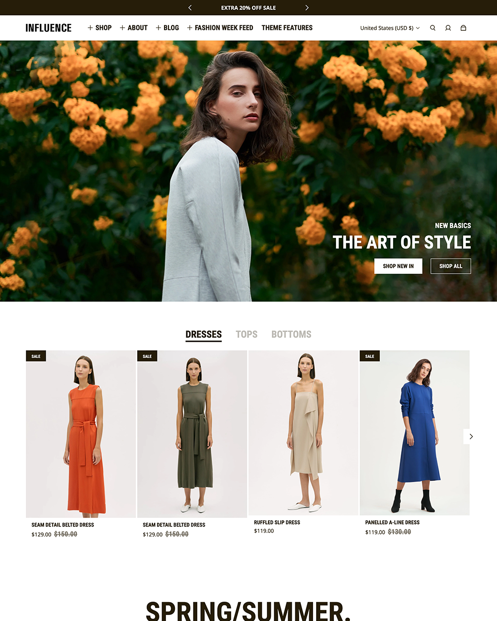 Fashion-focused and filled with striking features. Influence beautifully presents product catalogs of all sizes. Convert your audience with creative storytelling and powerful navigation.