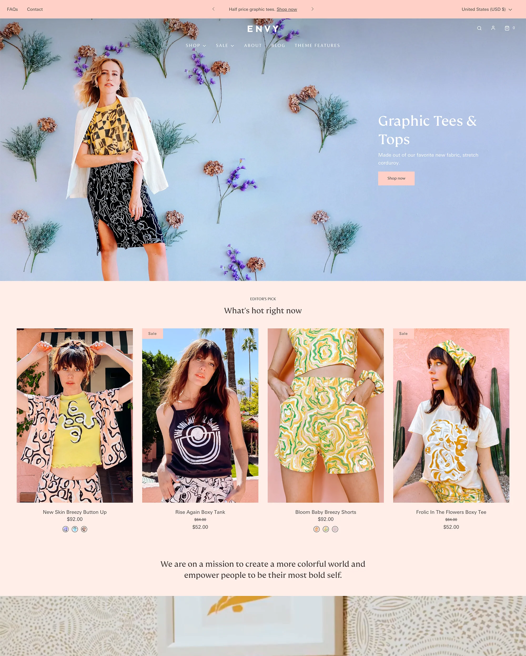 A stylish, intuitive template ideal for regular promotions and featured products. Perfect for fashion, beauty, jewelry, and health. Four elegant styles to choose from.