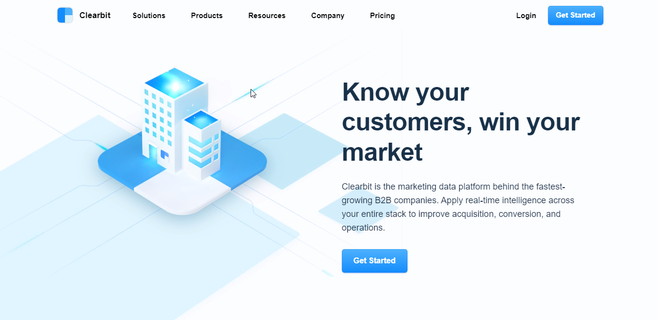 Clearbit is the marketing data engine for all of your customer interactions. Get started at clearbit.com