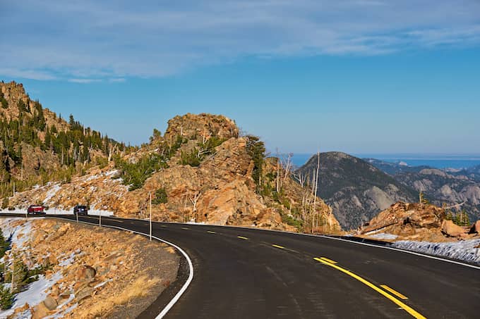 Rock Mountain road in Colorado