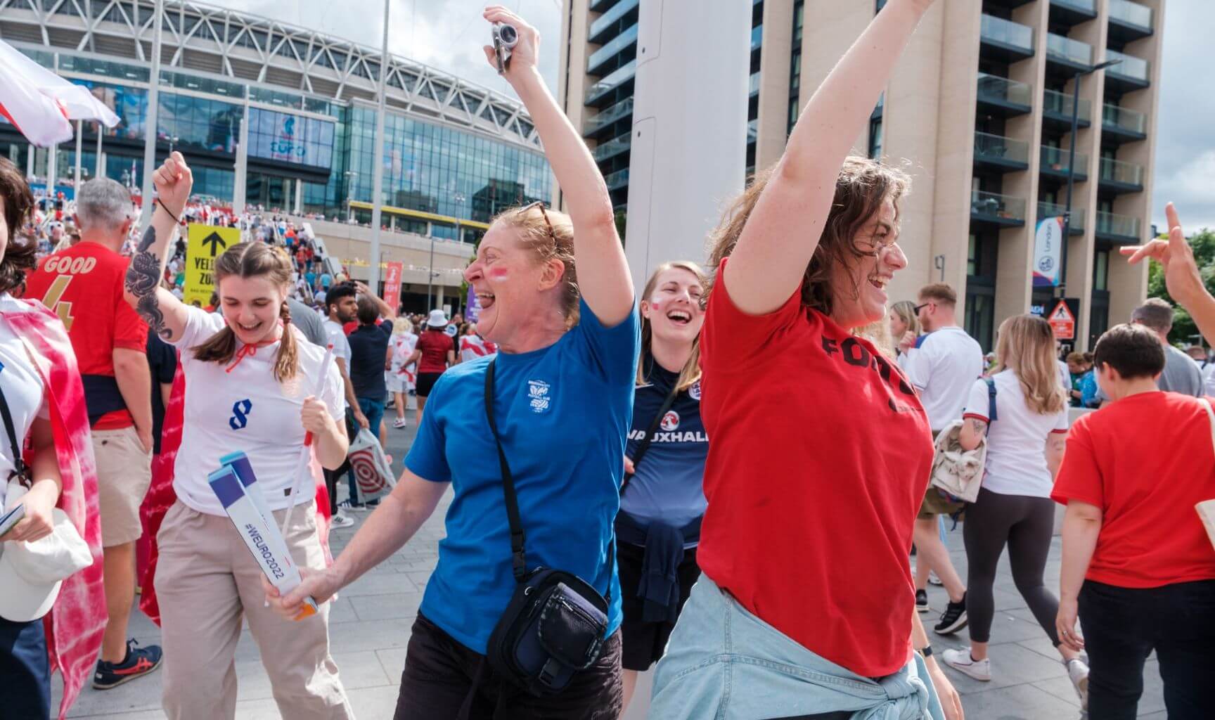 English Football fans Celebrating their win against Germany