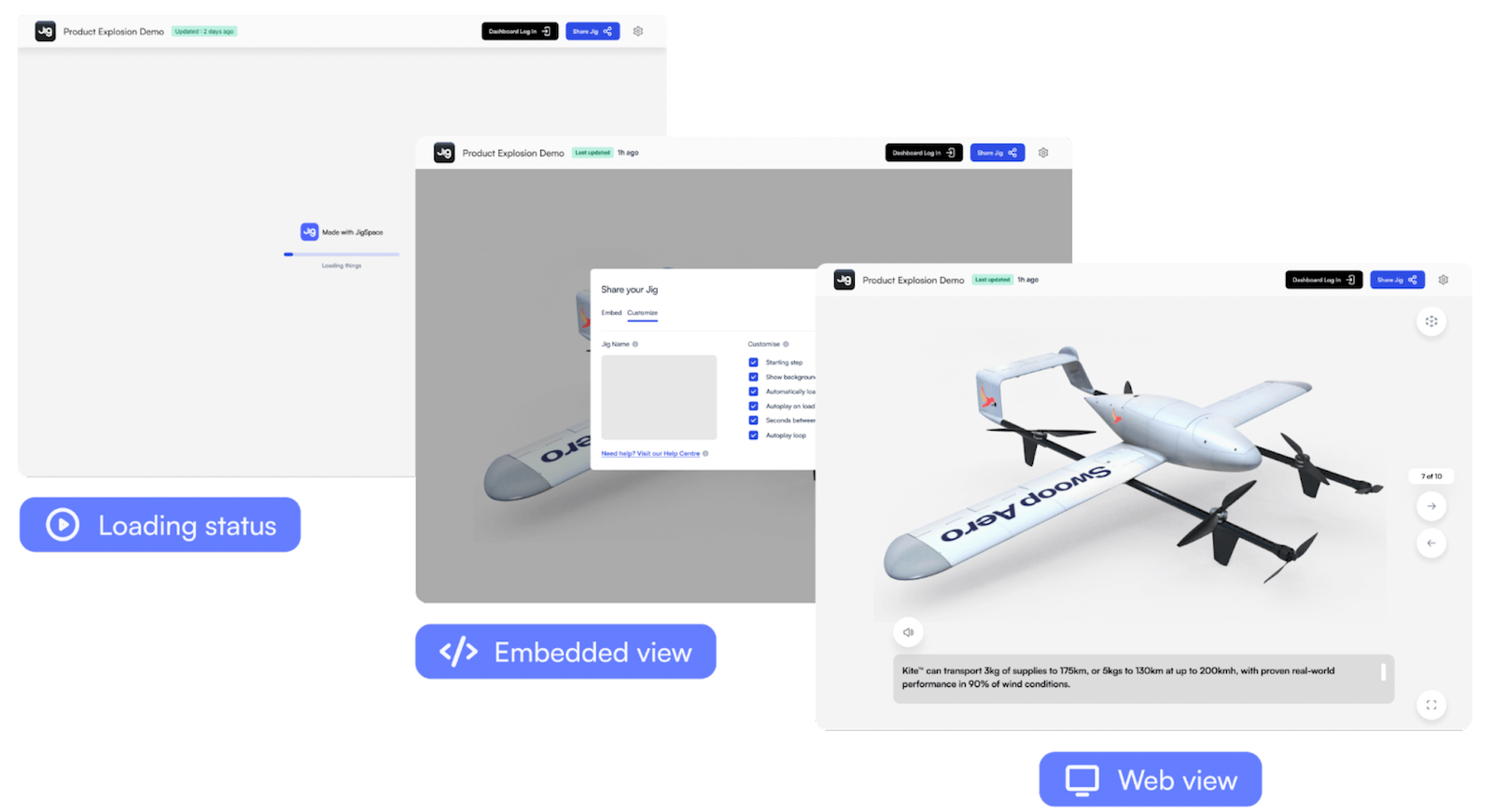 Example of JigSpace webar viewer on Team subscription tier