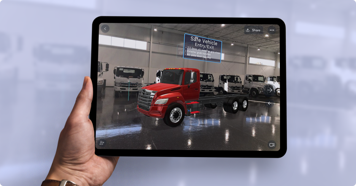 Incorporating augmented reality in product demonstrations with Hino Trucks USA