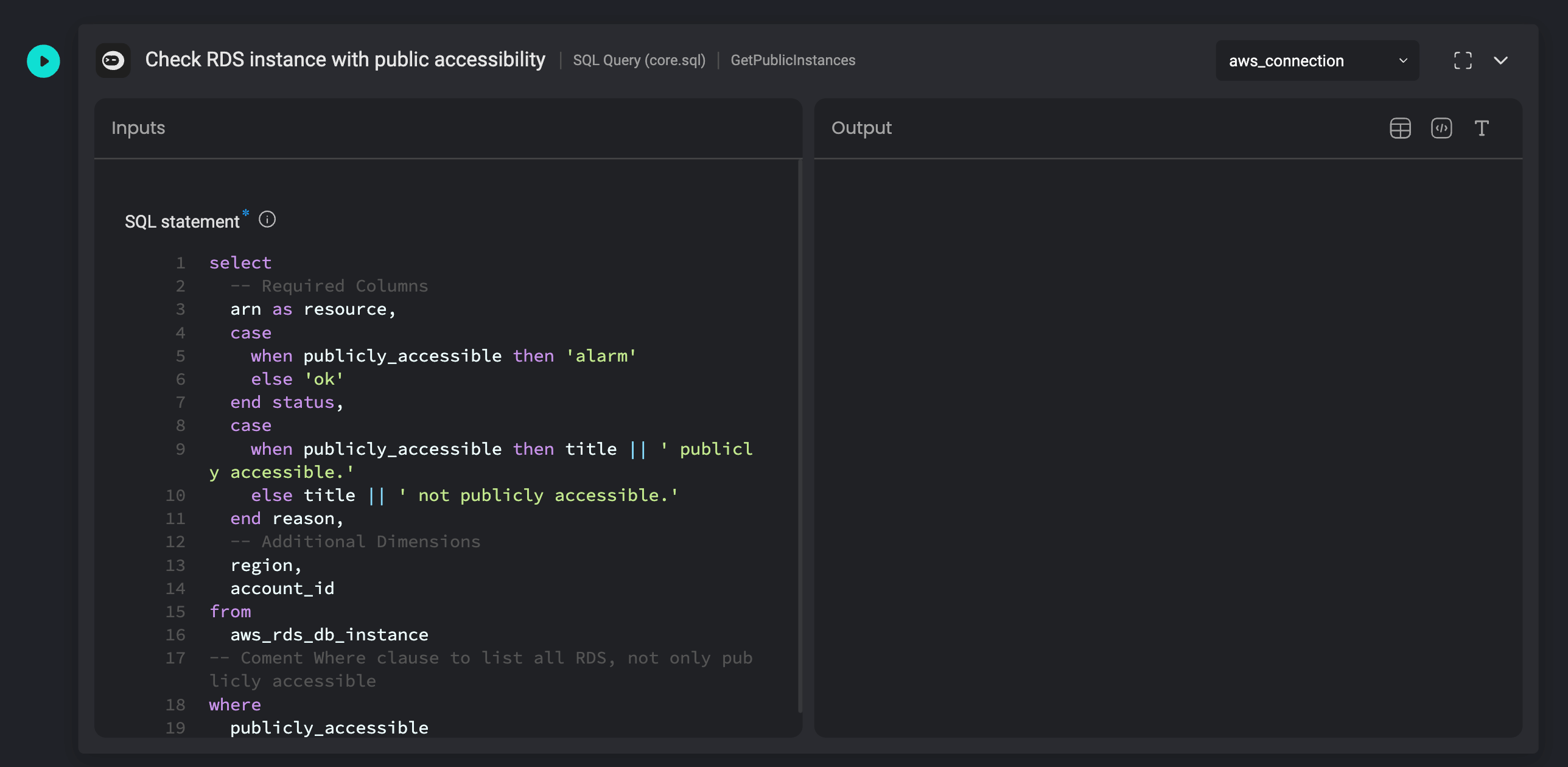 Checking for publicly accessible RDS Instances