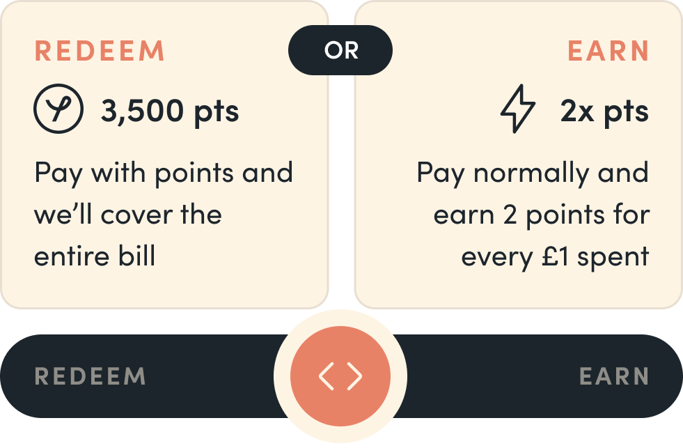 Earn or Redeem app screenshot