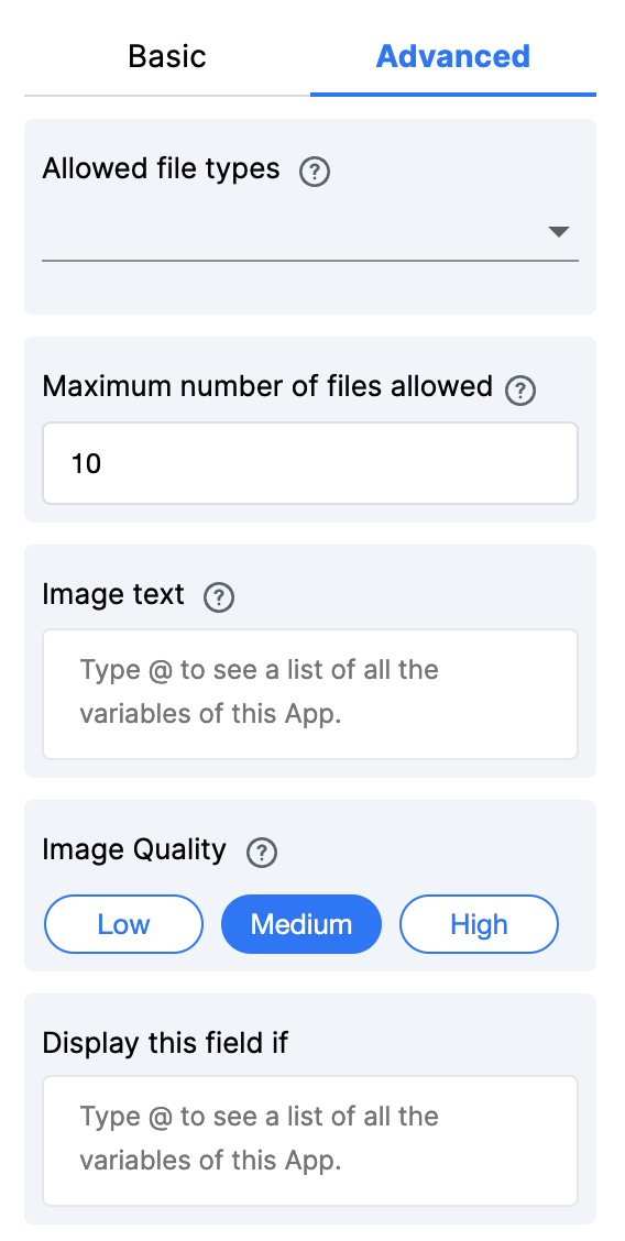 Camera, Images & Files