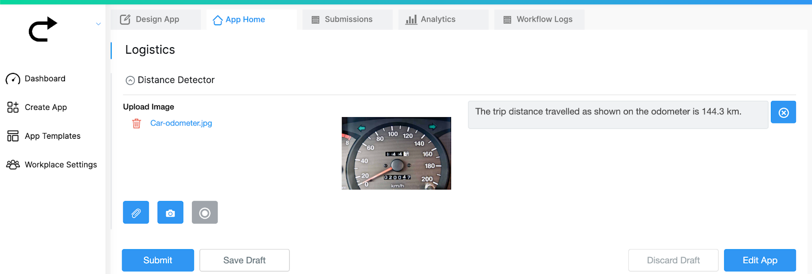 Odometer reading using AI