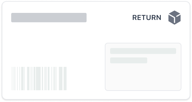 e-commerce return label printed by La Poste