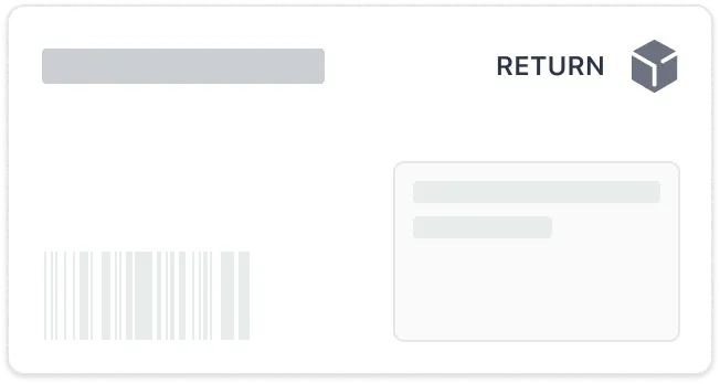 e-commerce return label printed by La Poste