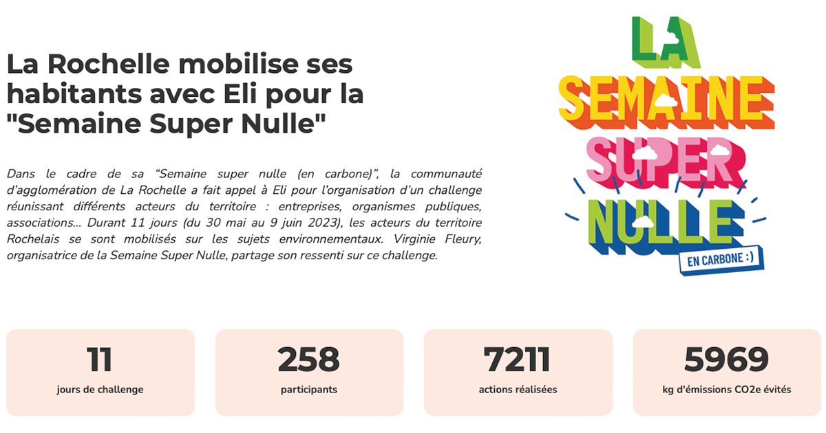La Rochelle mobilise ses habitants avec Eli pour la "Semaine Super Nulle"