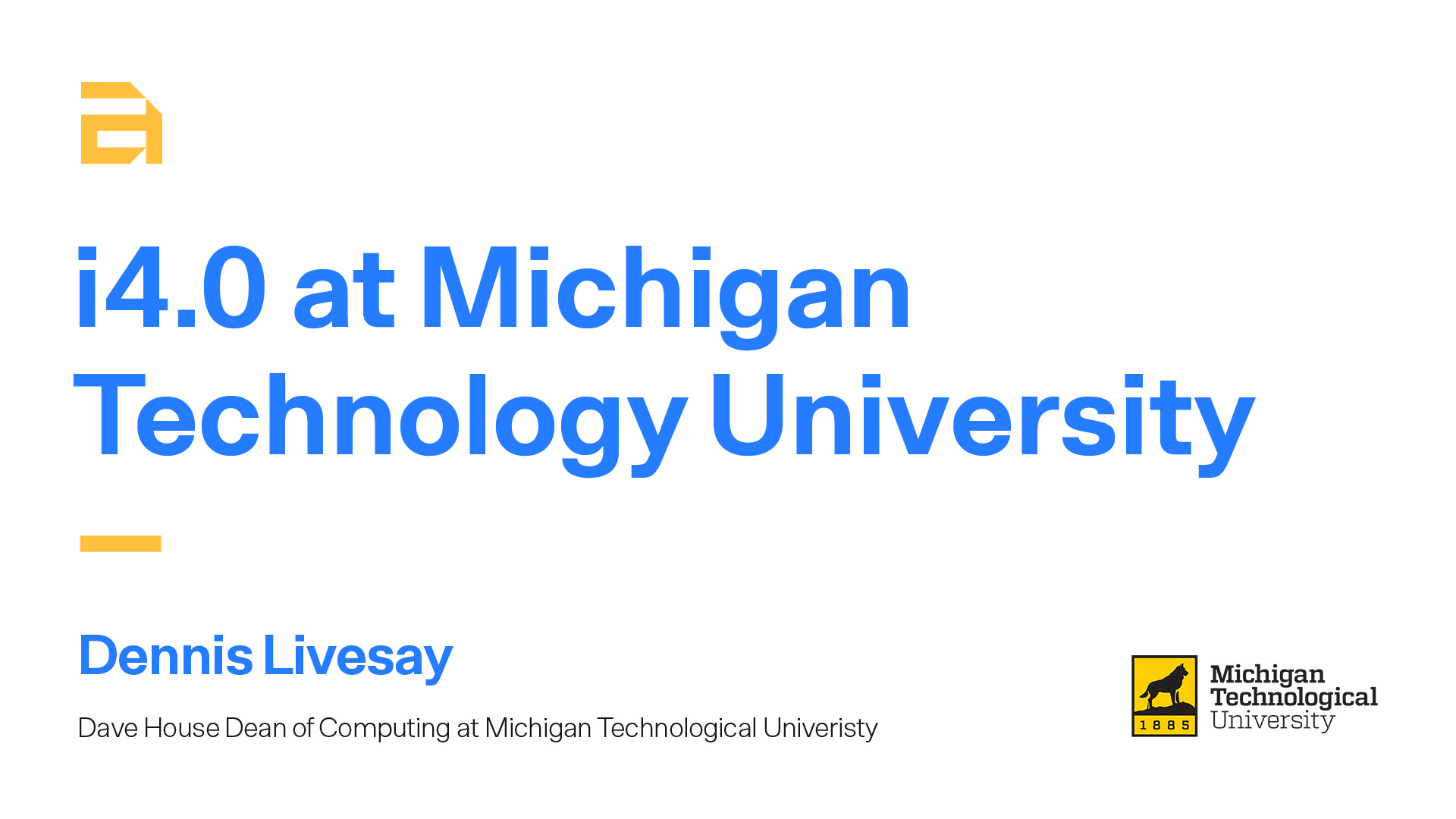 I4.0 at Michigan Technological University (MTU) Articles Automation