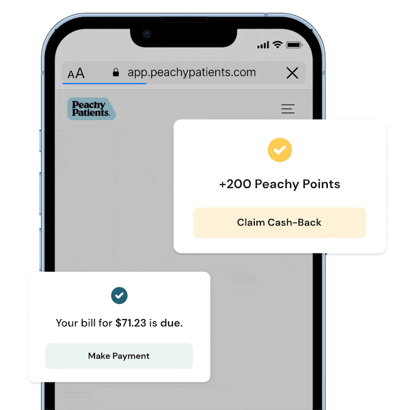 Peachy point earned notifications popping up over ap hone