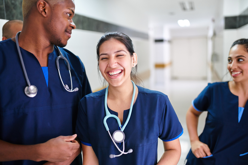 a few doctors and nurses