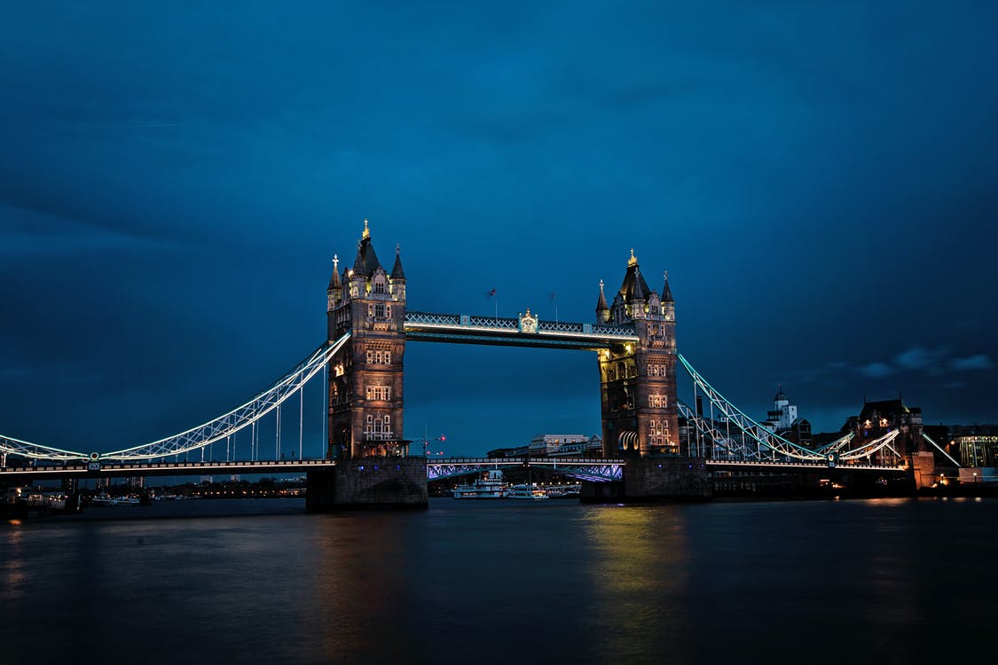 Tower Bridge on River Thames, London