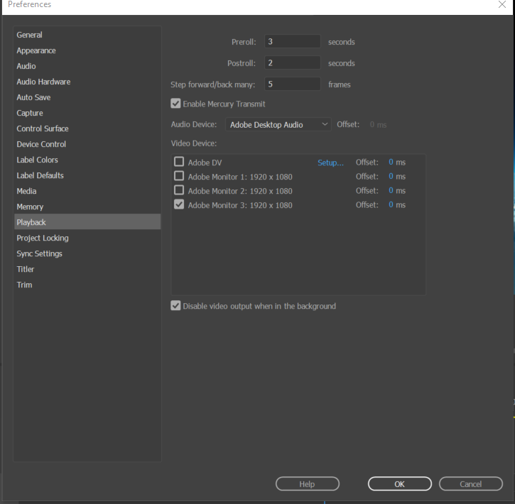 enabling full screen video preview