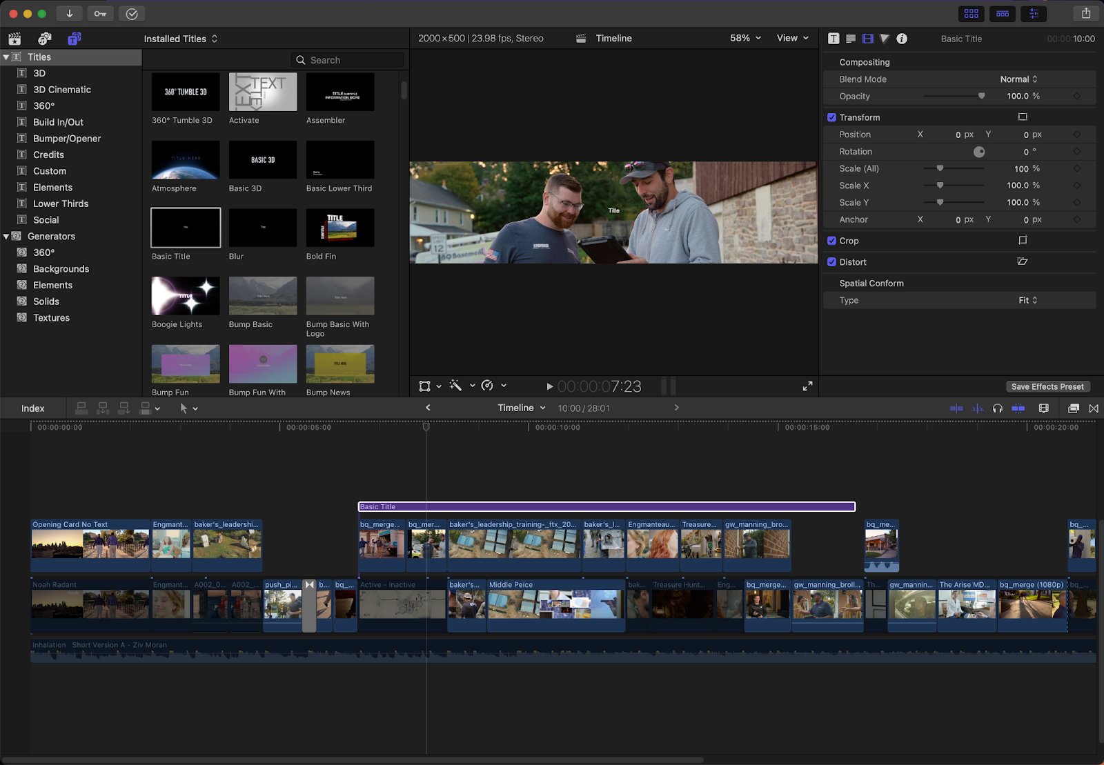 FCPX Tutorial 10 Audio Library