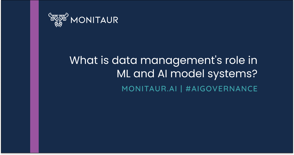 Data management's role in ML and AI model systems
