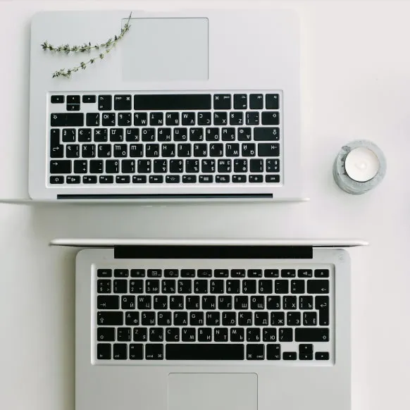 a laptop with a keyboard