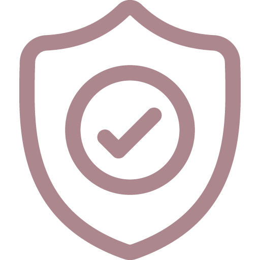 A shield icon with a checkmark in it representing how Swiftly securely protects retailers and brand data.
