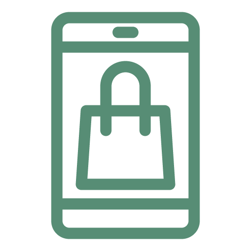 A shopping bag icon representing how Swiftly retail tools can help brands integrate multi banner apps.